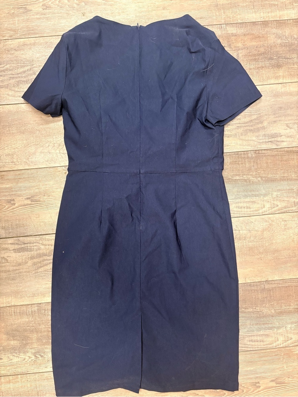 Muxxn Women’s XXL Classic Navy Sheath Dress with Belt New - Picture 2 of 3